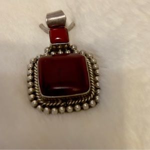 💯sterling silver pendant and precious stone from Mexico 🇲🇽
